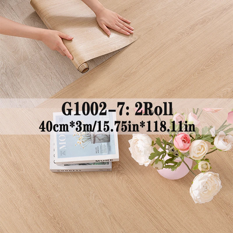Peel and Stick Floor Tileļ¼2 Roll Vinyl Flooring Roll 15.75"x 118.11"/25.8Sq.Ft Wood Grain Peel Stick Floor Tiles