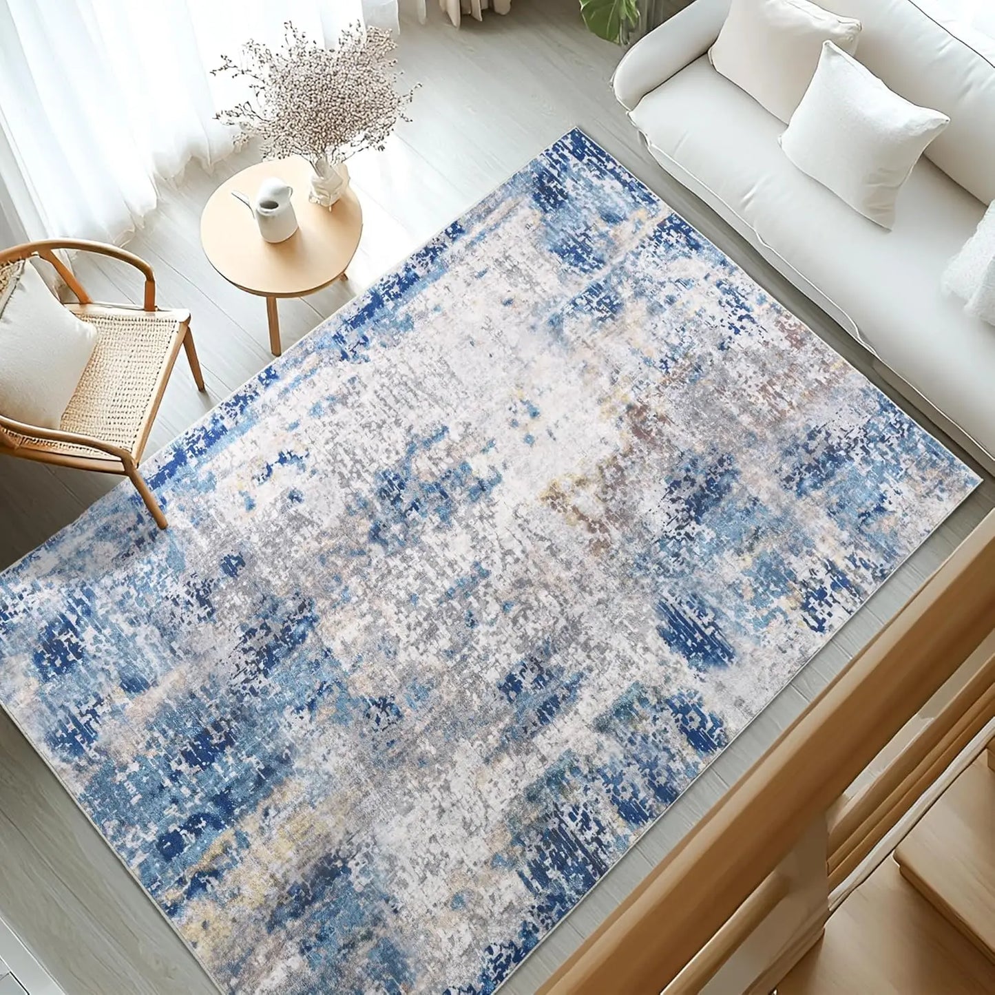 NoahasCN Living Room Modern Abstract Area Rug Anti Slip