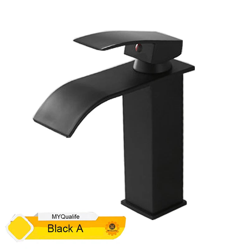 MYQualife Waterfall Bathroom Faucet Vessel Sink Mixer Tap