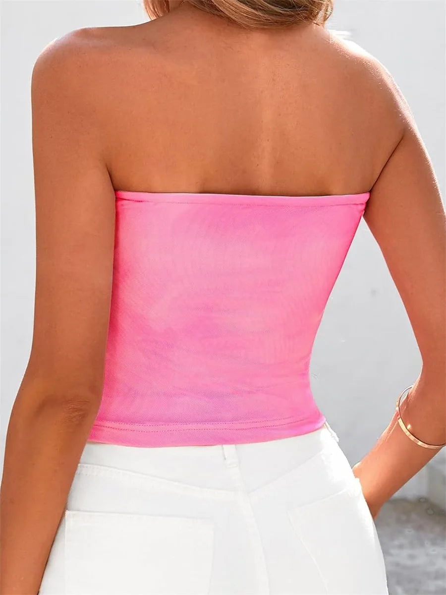 Goocheer Off Shoulder Ruffle Crop Top Floral Bandeau