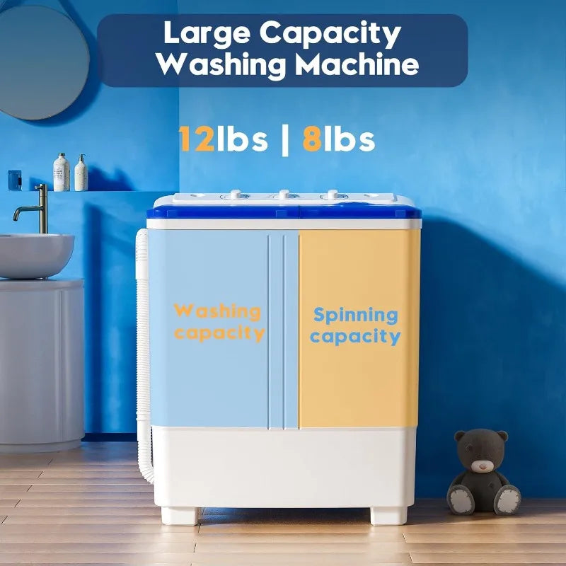 Auertech Portable Twin Tub Washer 20lb Laundry Machine