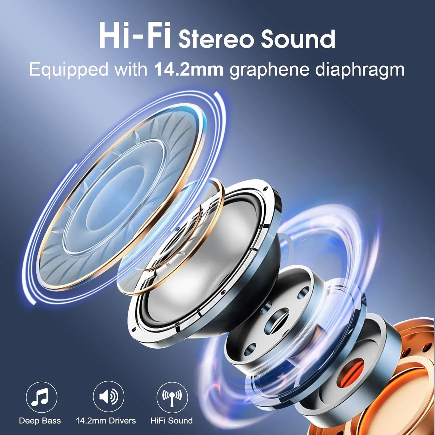 Btootos Wireless Earbuds Bluetooth 5.4 With 75H Playtime