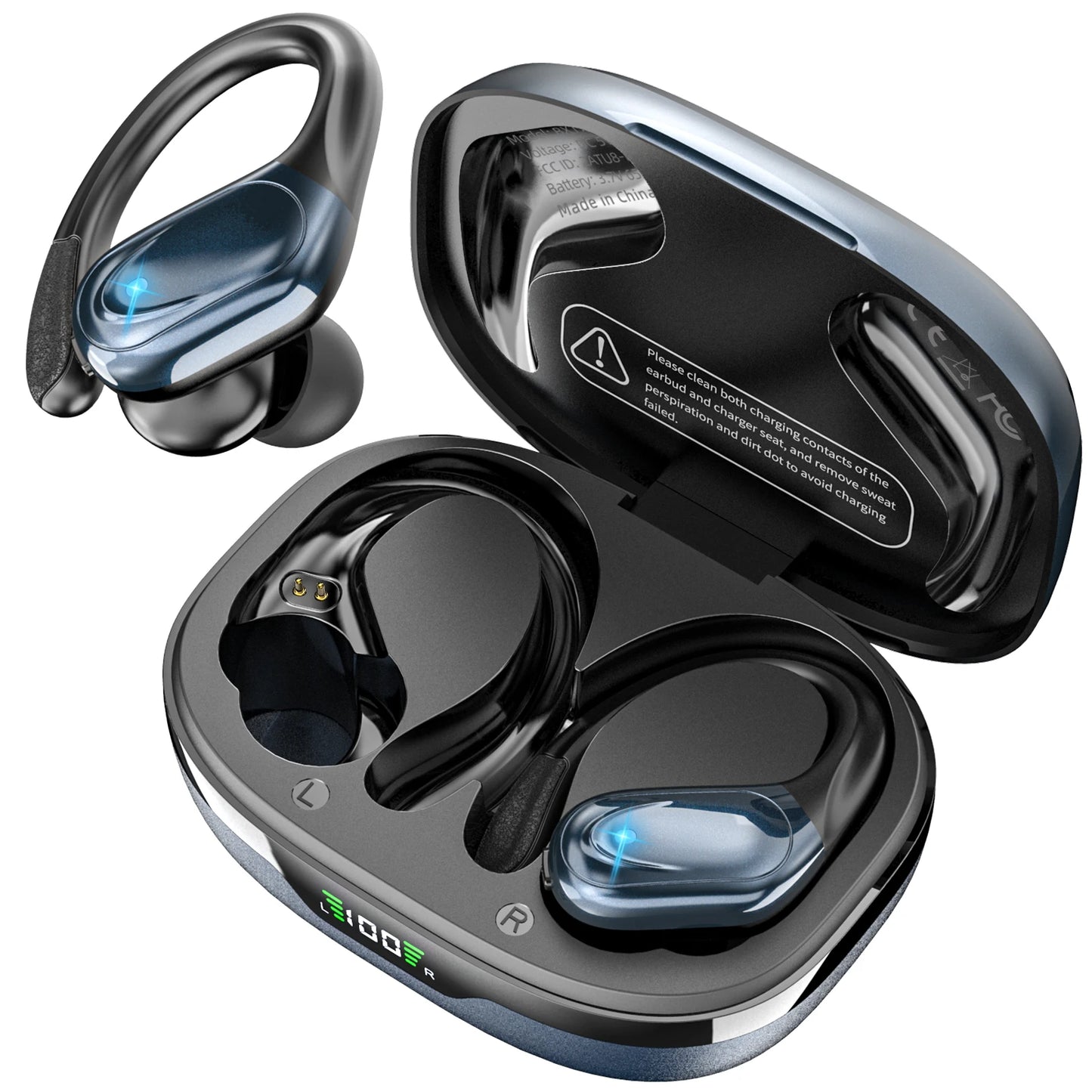 LIFEBEE Wireless Earbuds With Earhooks HiFi Stereo Mic