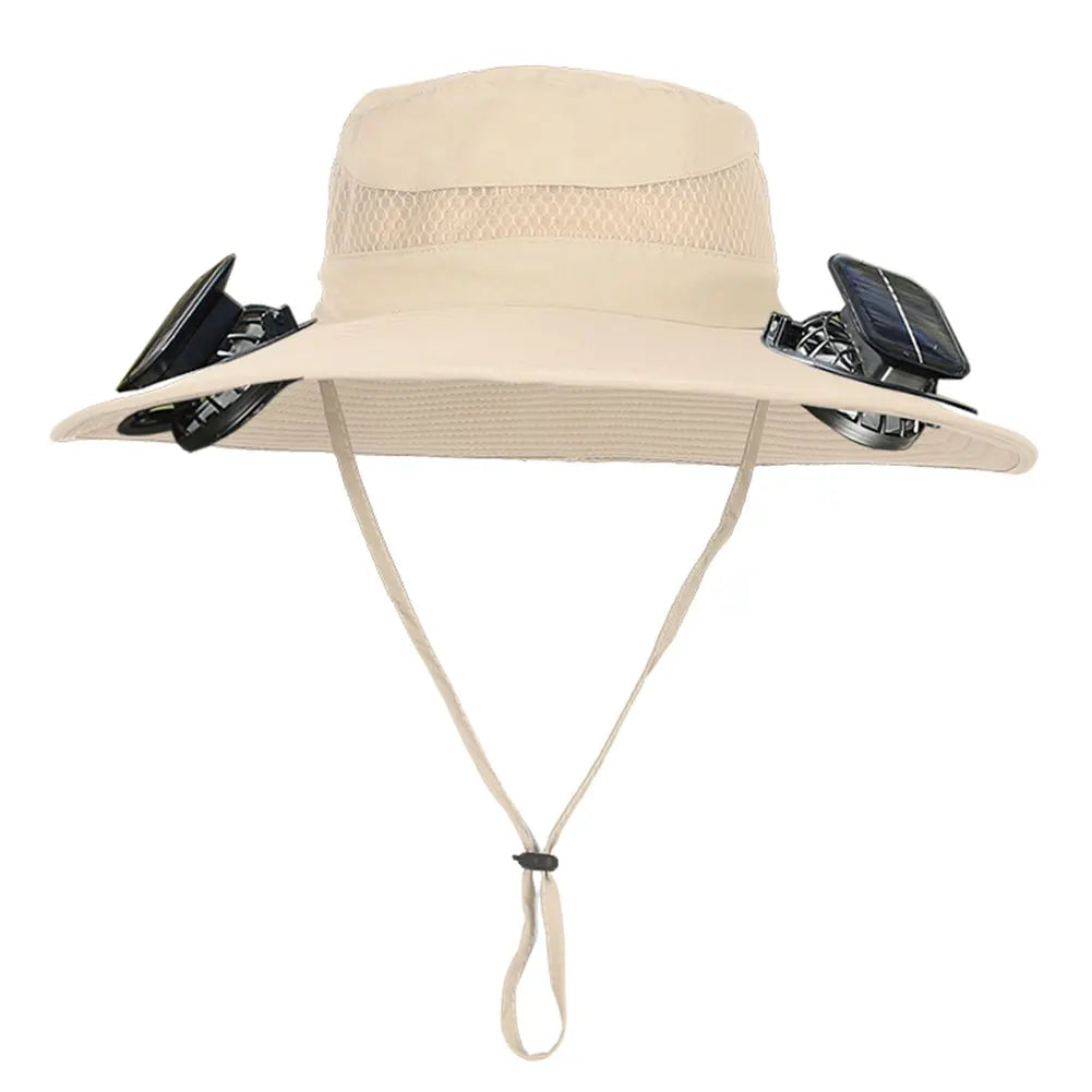 APWIKOGER Solar Fan Hat With 2 Solar Fans Outdoor Cap