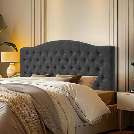 Online Goods Warehouse Linen Upholstered Tufted Headboard