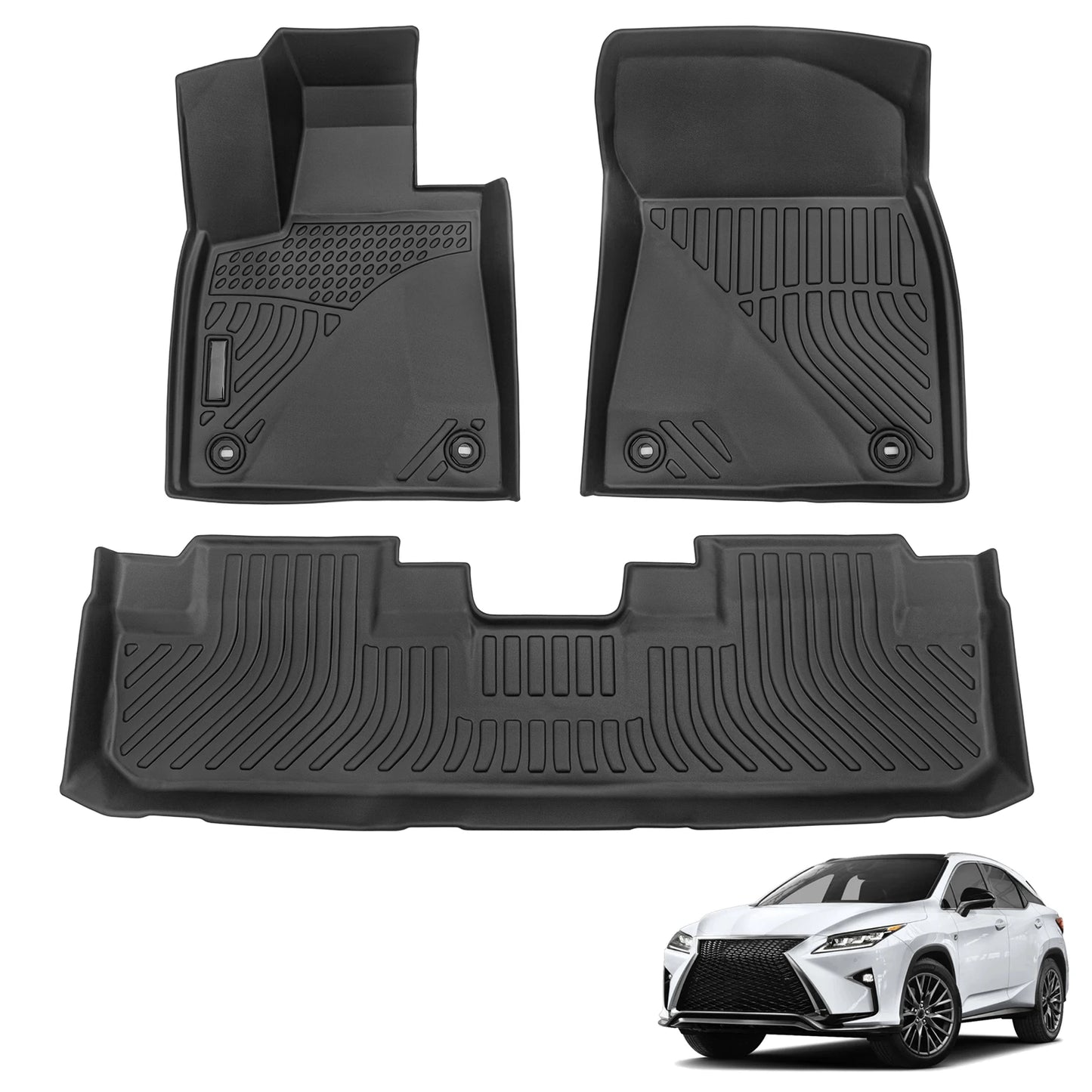 Filling All Weather TPE Floor Mats TwoRow Lexus RX