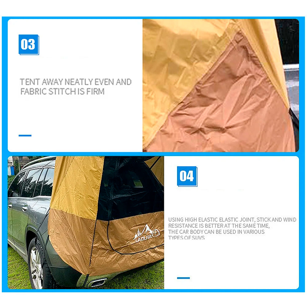 Building Car Trunk Tent With Shade Awning For Camping