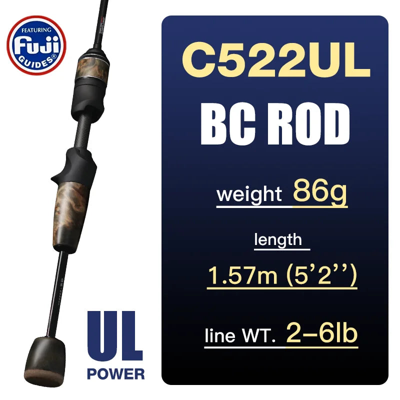SeaSir Ultralight Carbon Spinning Rod With Fuji Guides