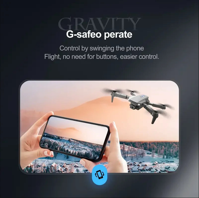 Dual Camera Drone With Screen Control And One Key Takeoff