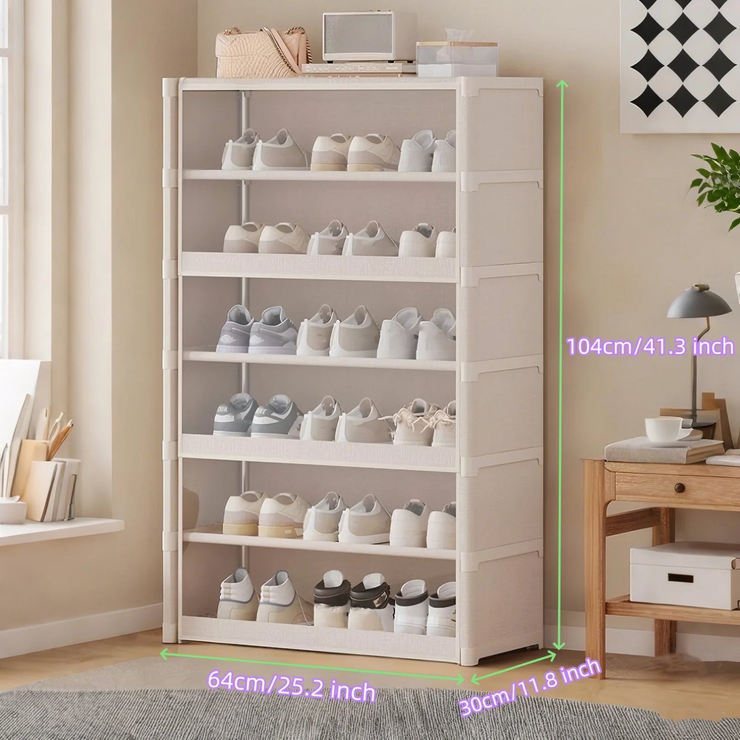 Online Goods Warehouse Five Layer Dustproof Shoe Cabinet