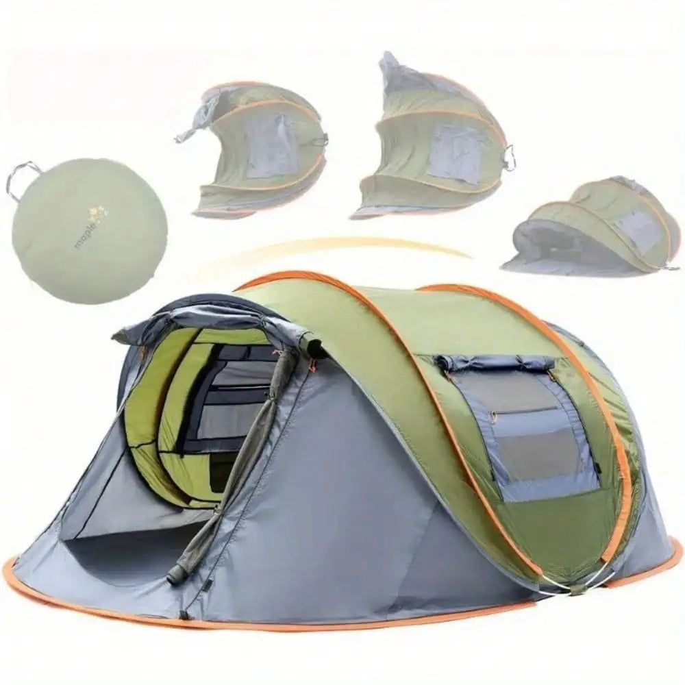 Building 4 Person Pop Up Camping Tent With Two Doors