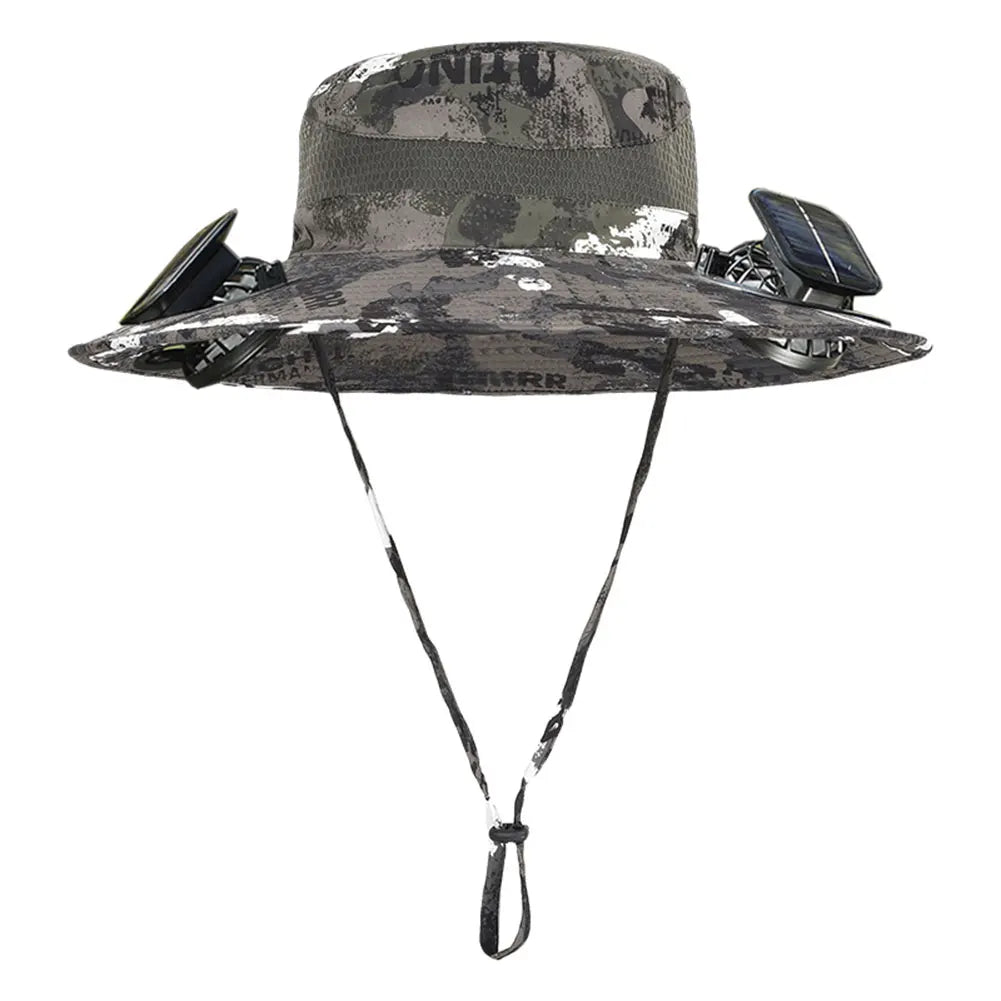 APWIKOGER Solar Fan Hat With 2 Solar Fans Outdoor Cap