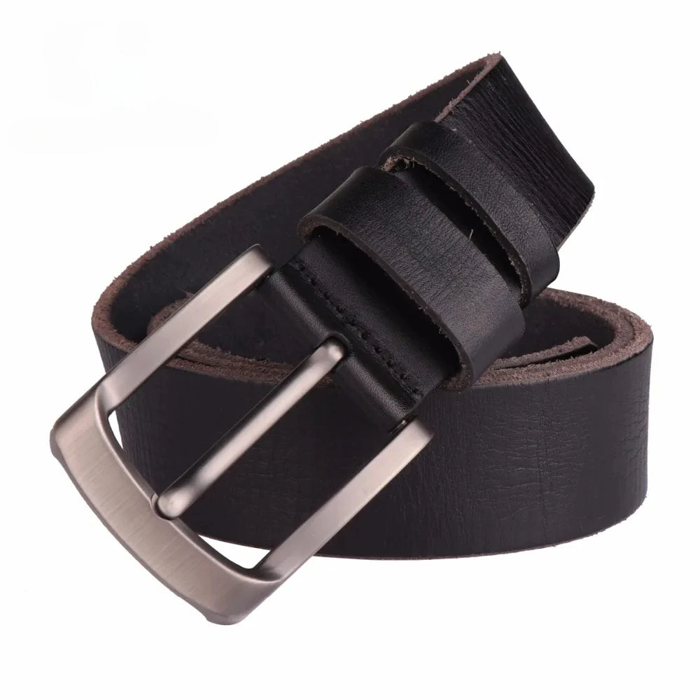 CCOOLERFIRE Full Grain Leather Mens Belt Genuine Cowhide