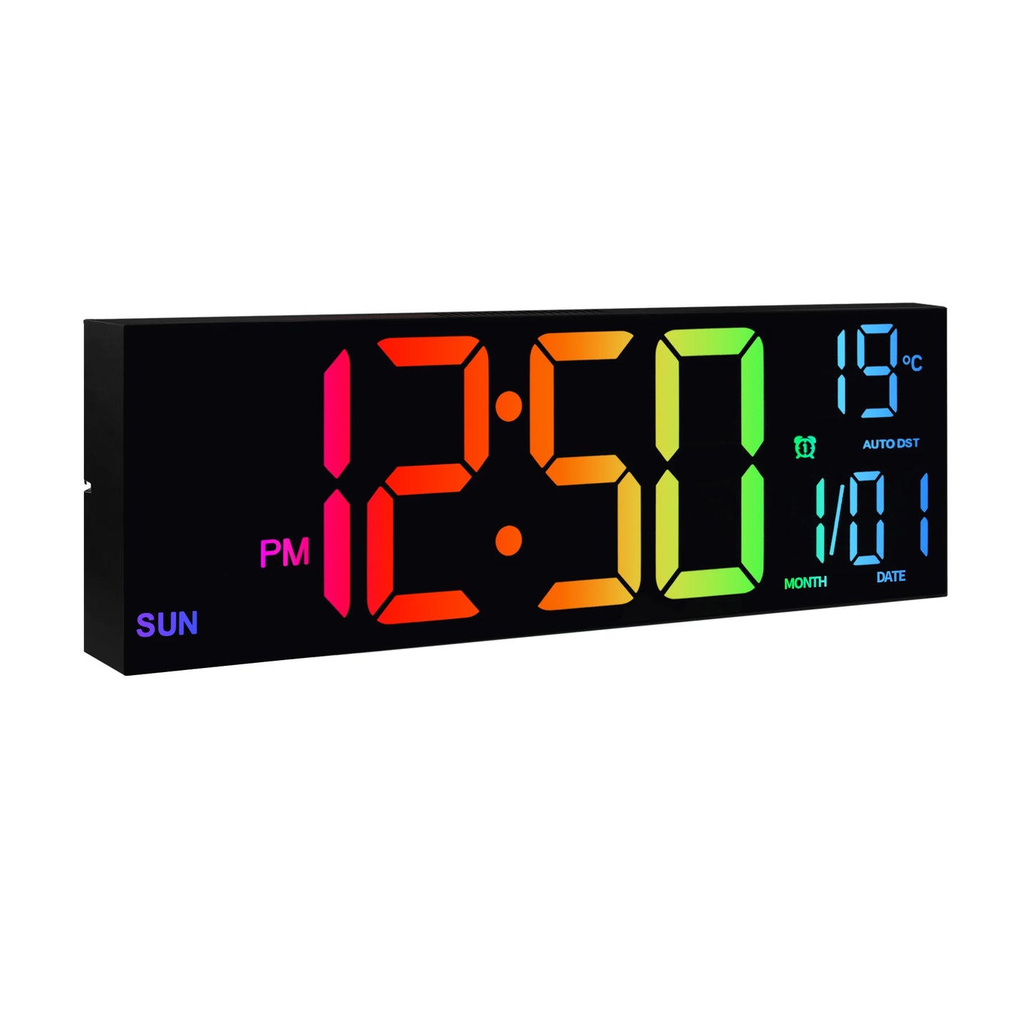 Digital Wall Clock With LED Display Remote And Temperature