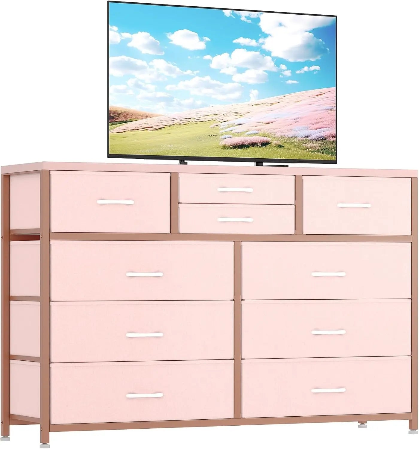 TWISTER.CK 10 Drawers TV Stand Dresser for Living Room