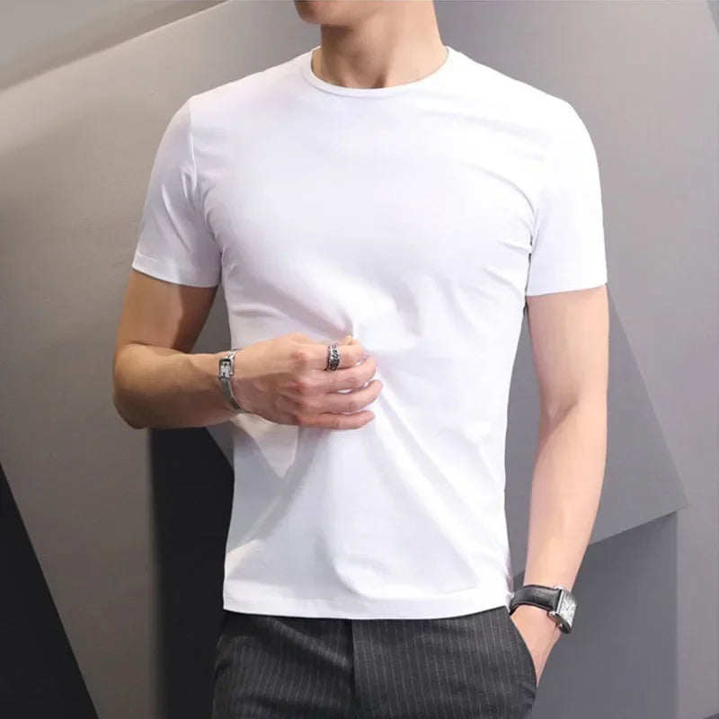 Jiayancn Men Short Sleeve Round Neck Pullover Top T Shirt