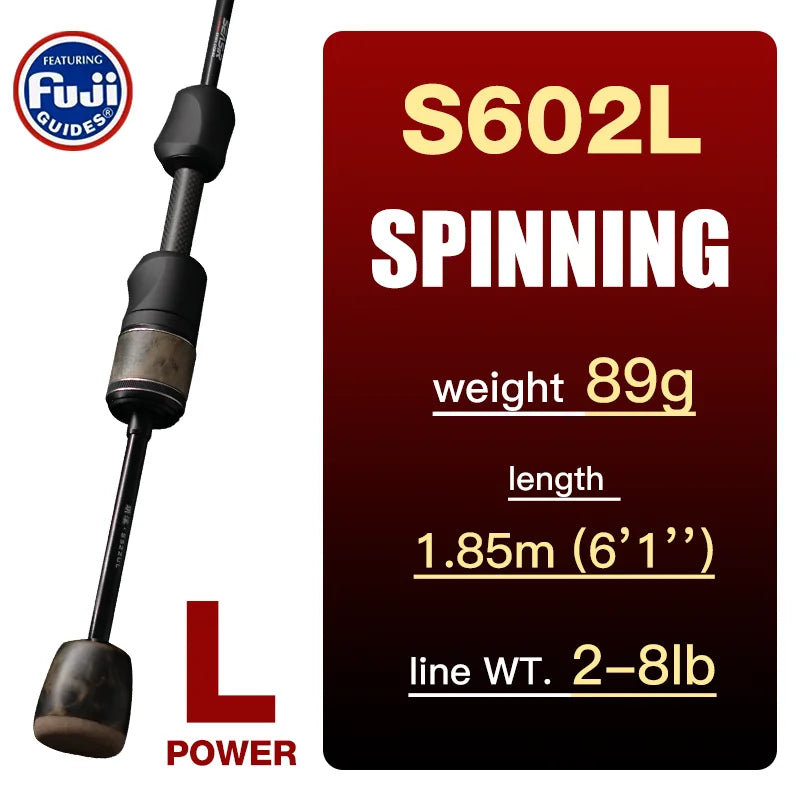 SeaSir Ultralight Carbon Spinning Rod With Fuji Guides