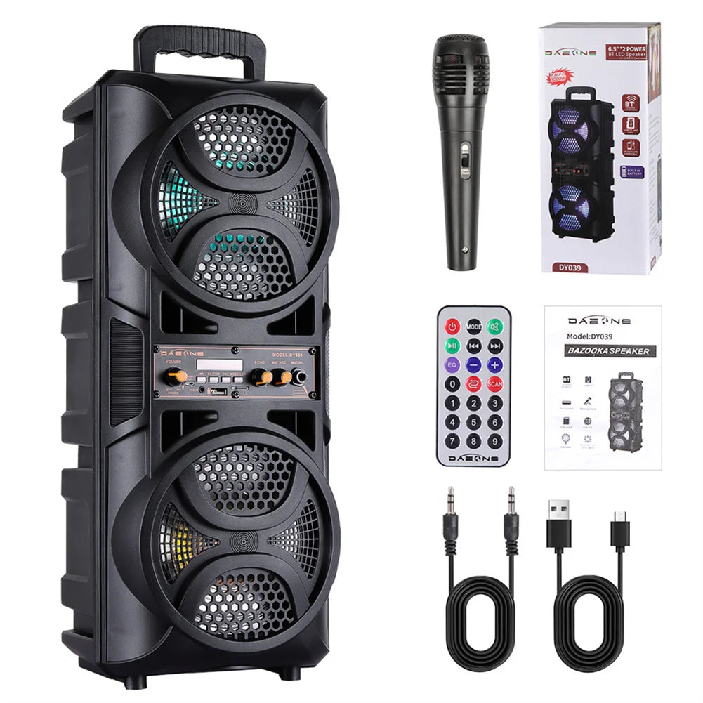 CURUK 3000W Portable Bluetooth Speaker Subwoofer Remote MIC