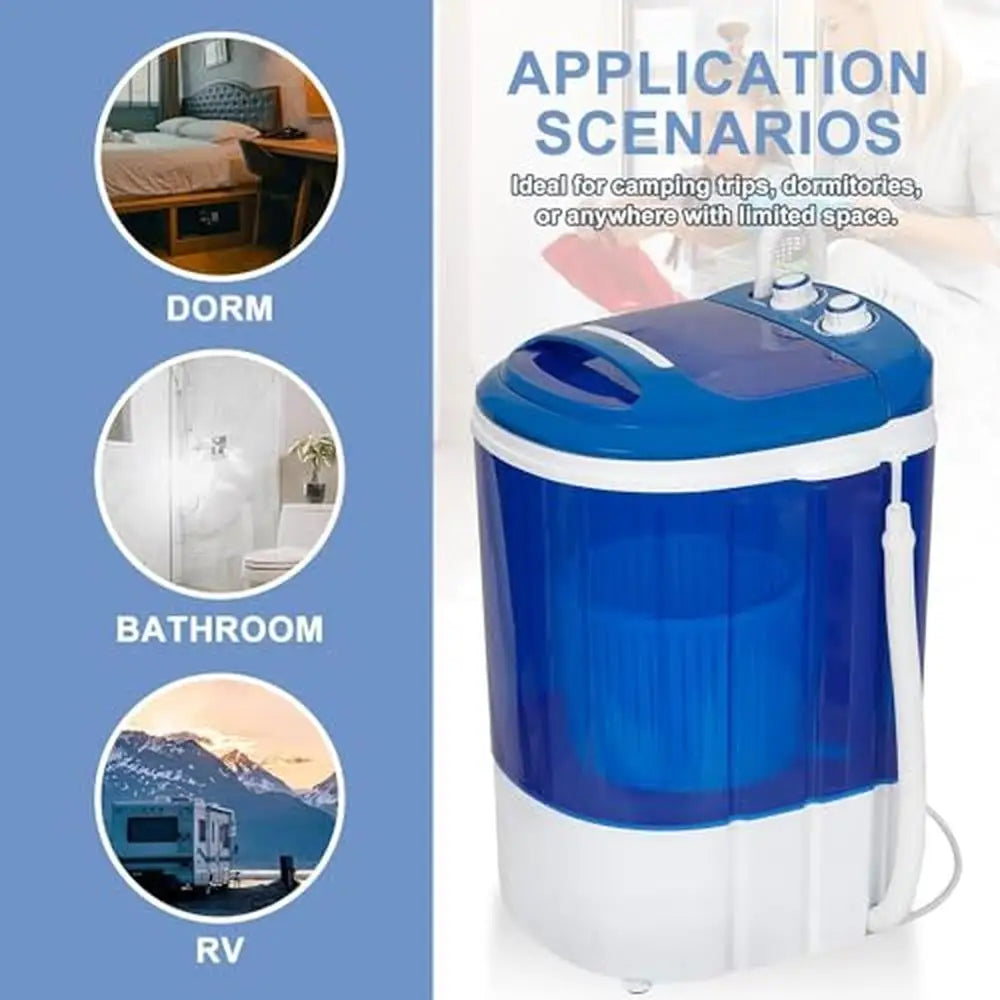 XMSJ Portable Single Tub Washer Compact Semi Automatic