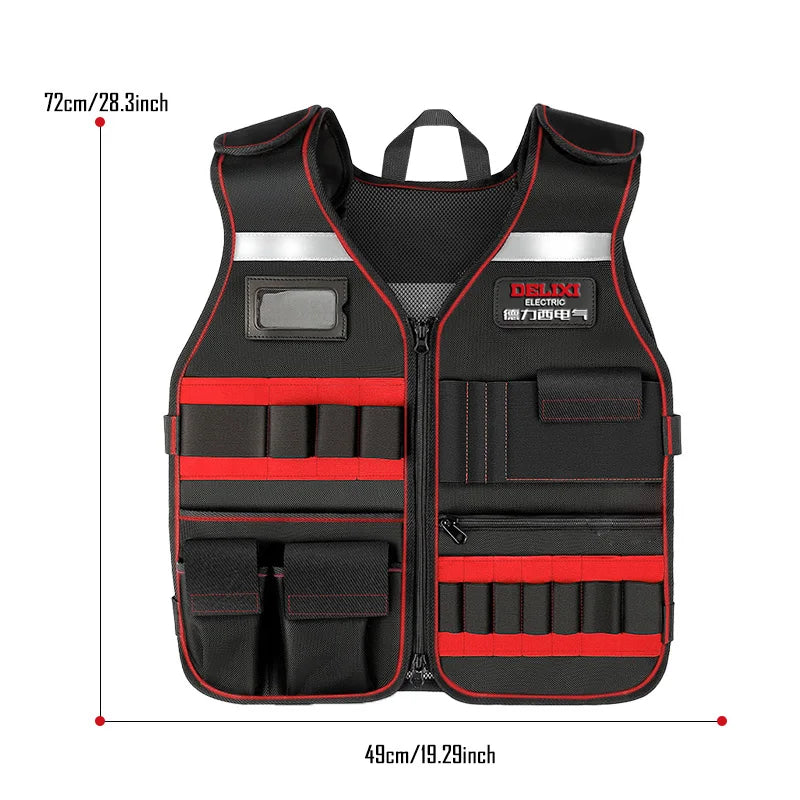 Delixi Electric Electrician Tool Vest For Woodworking