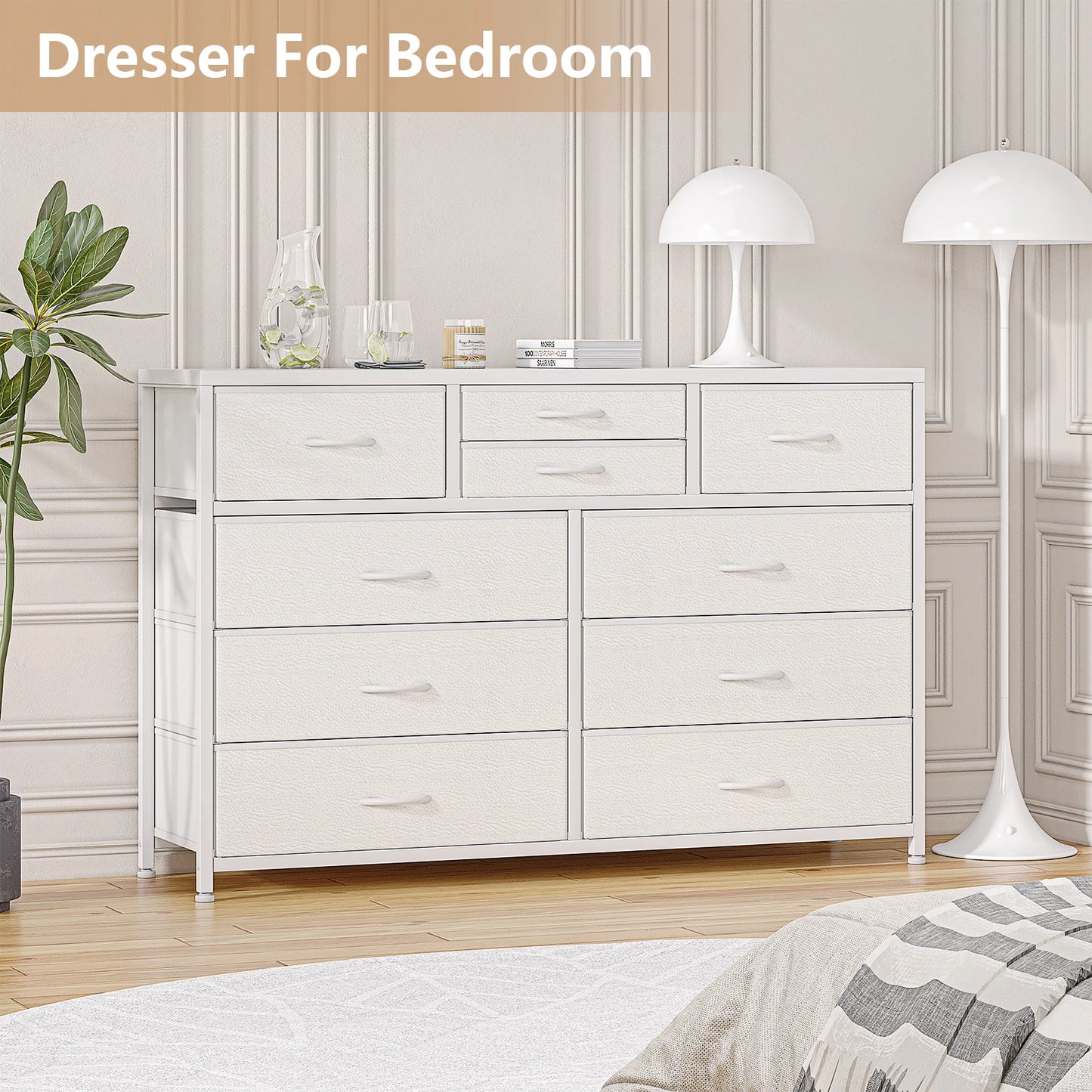 TWISTER.CK 10 Drawers TV Stand Dresser for Living Room
