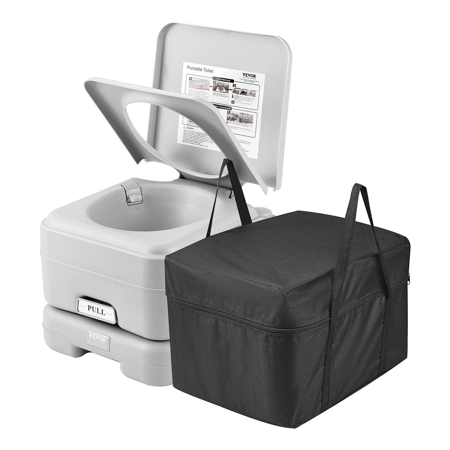SucceBuy Portable Camping Toilet Pressurized Flush Odorless