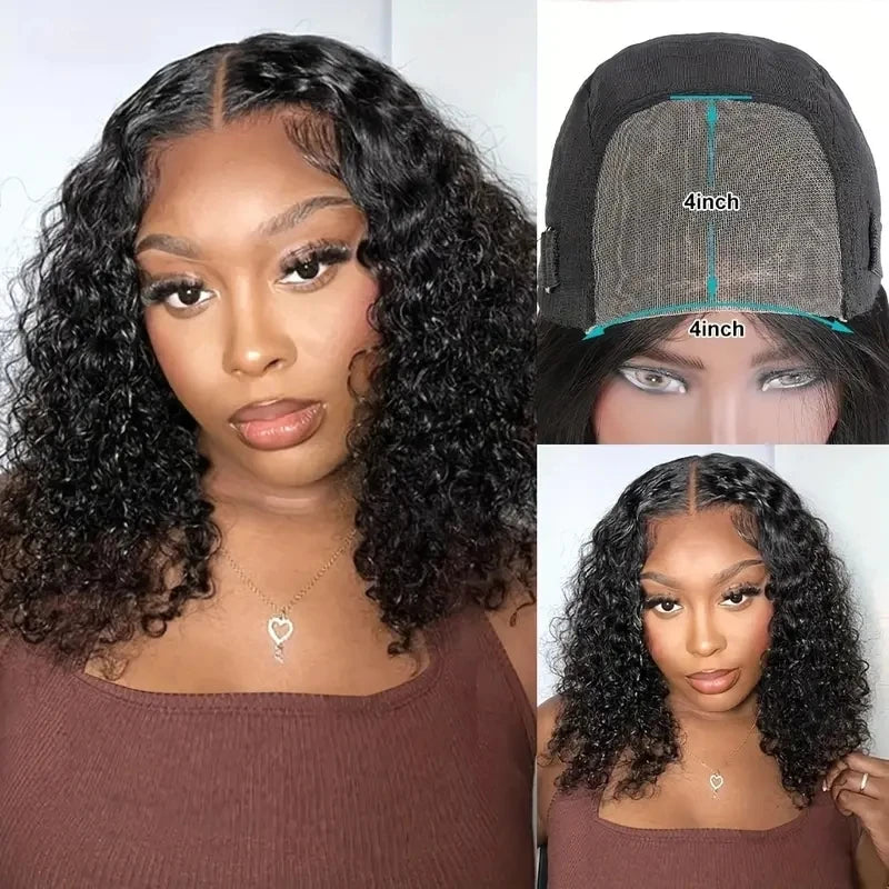 Smilegirl Water Wave Bob Wig 250 Density Glueless Lace