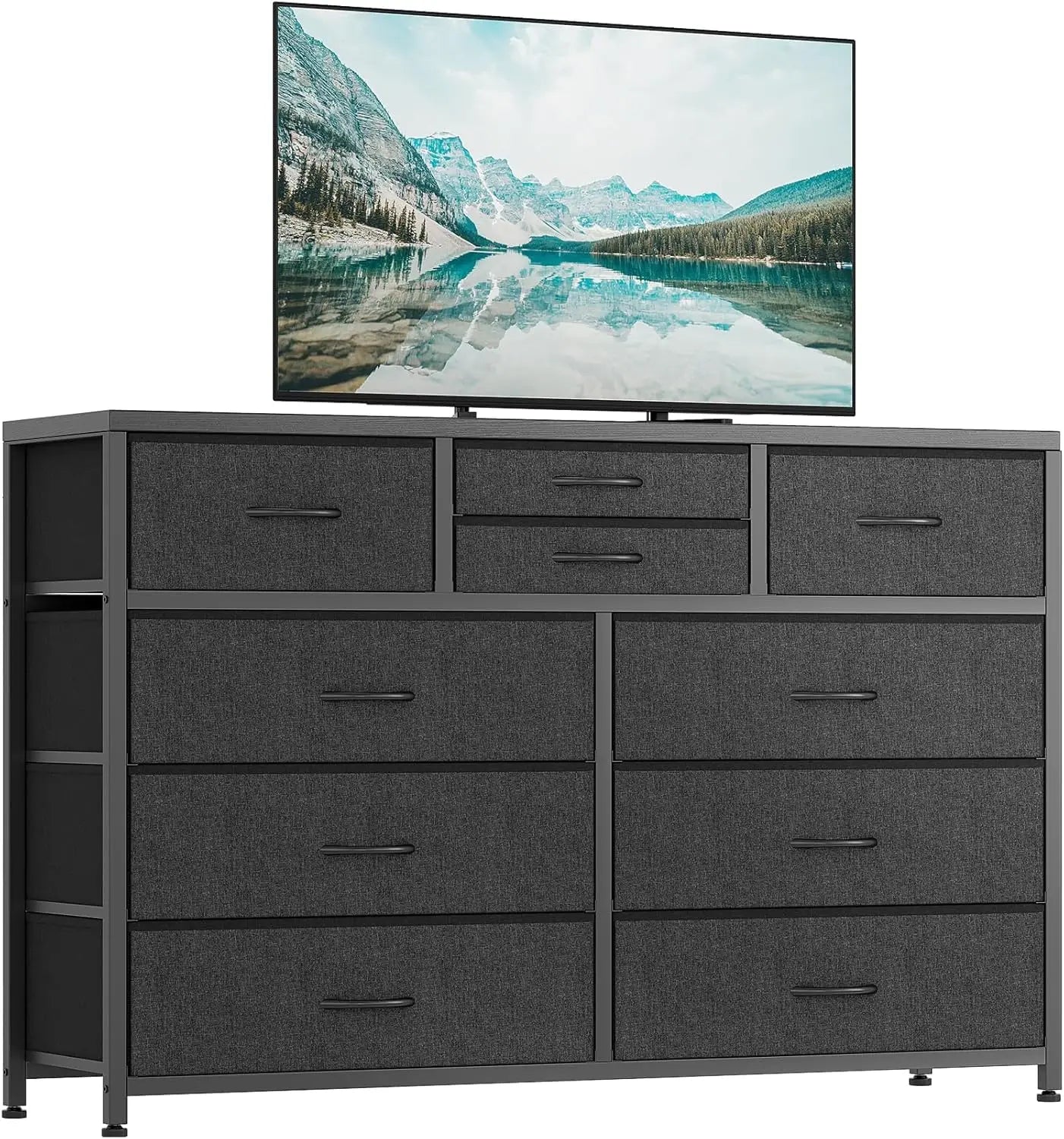 TWISTER.CK 10 Drawers TV Stand Dresser for Living Room
