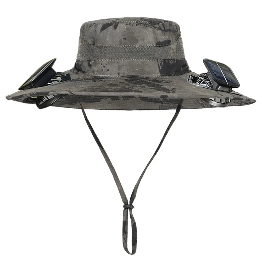 APWIKOGER Solar Fan Hat With 2 Solar Fans Outdoor Cap