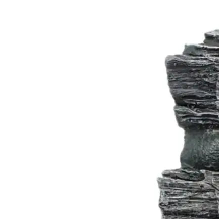 Outdoor Water Fountain with LED Warm Light Cascading Rock Water Fountain Patio Water Features Fountain Garden Waterfall Decor