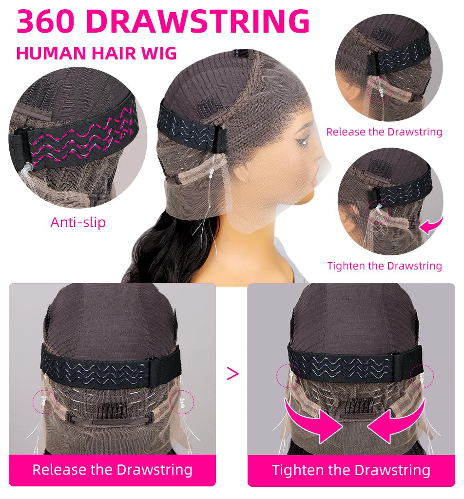 Wig Secret Hidden Strap Lace Front Brazilian Virgin Wig