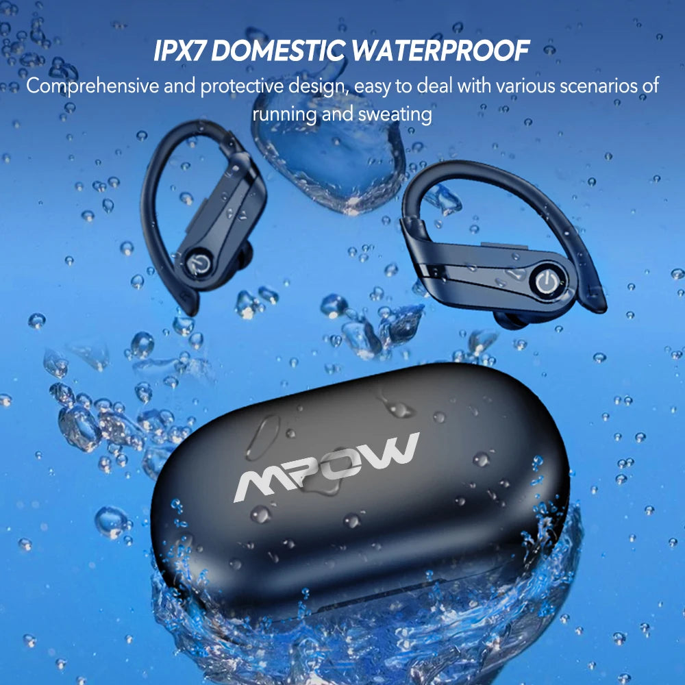 MPOW Q63 Bluetooth Earbuds 5.3 IPX7 Waterproof With Mic