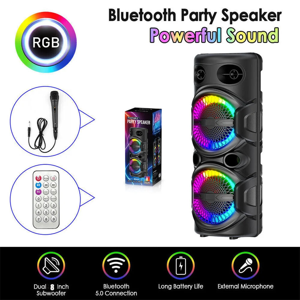 CURUK Portable 3000W Bluetooth Speaker With Subwoofer