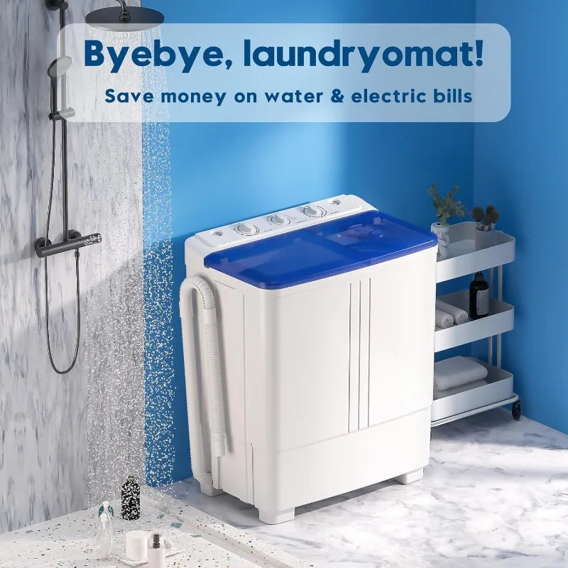 Auertech Portable Twin Tub Washer 20lb Laundry Machine