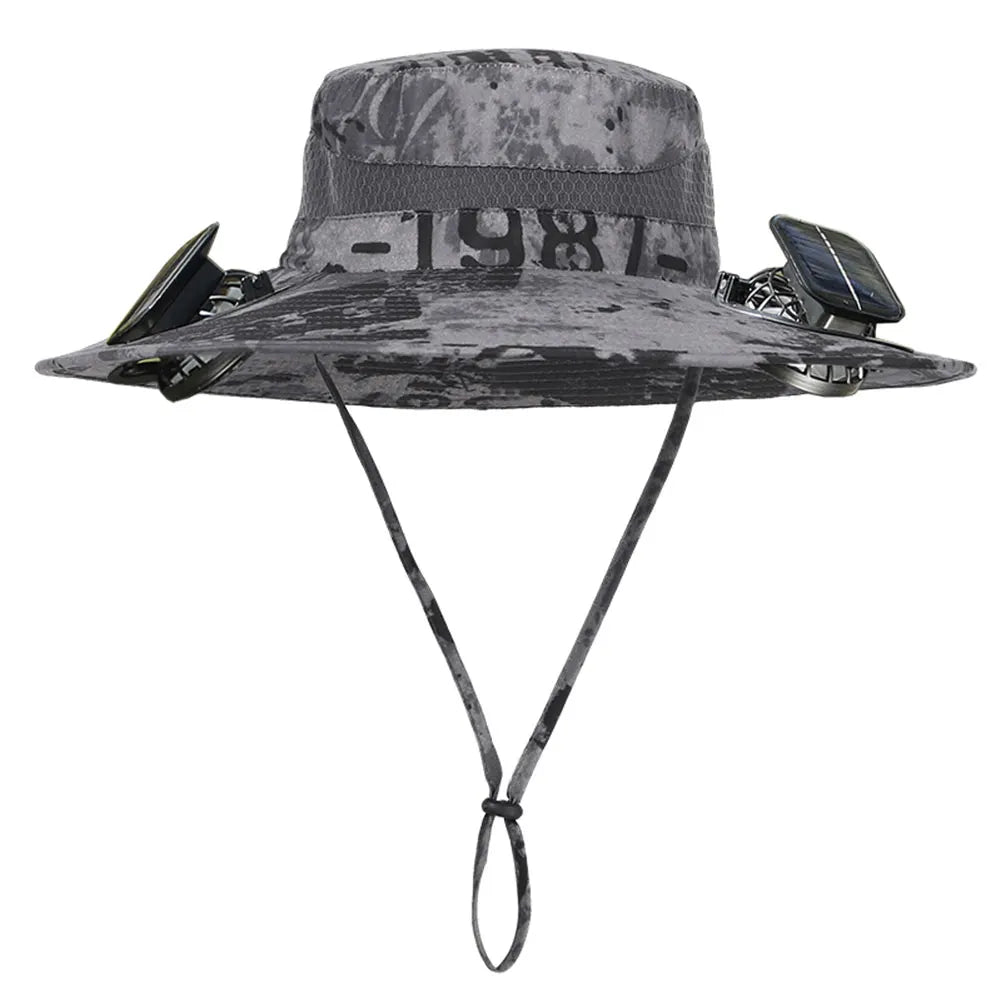 APWIKOGER Solar Fan Hat With 2 Solar Fans Outdoor Cap