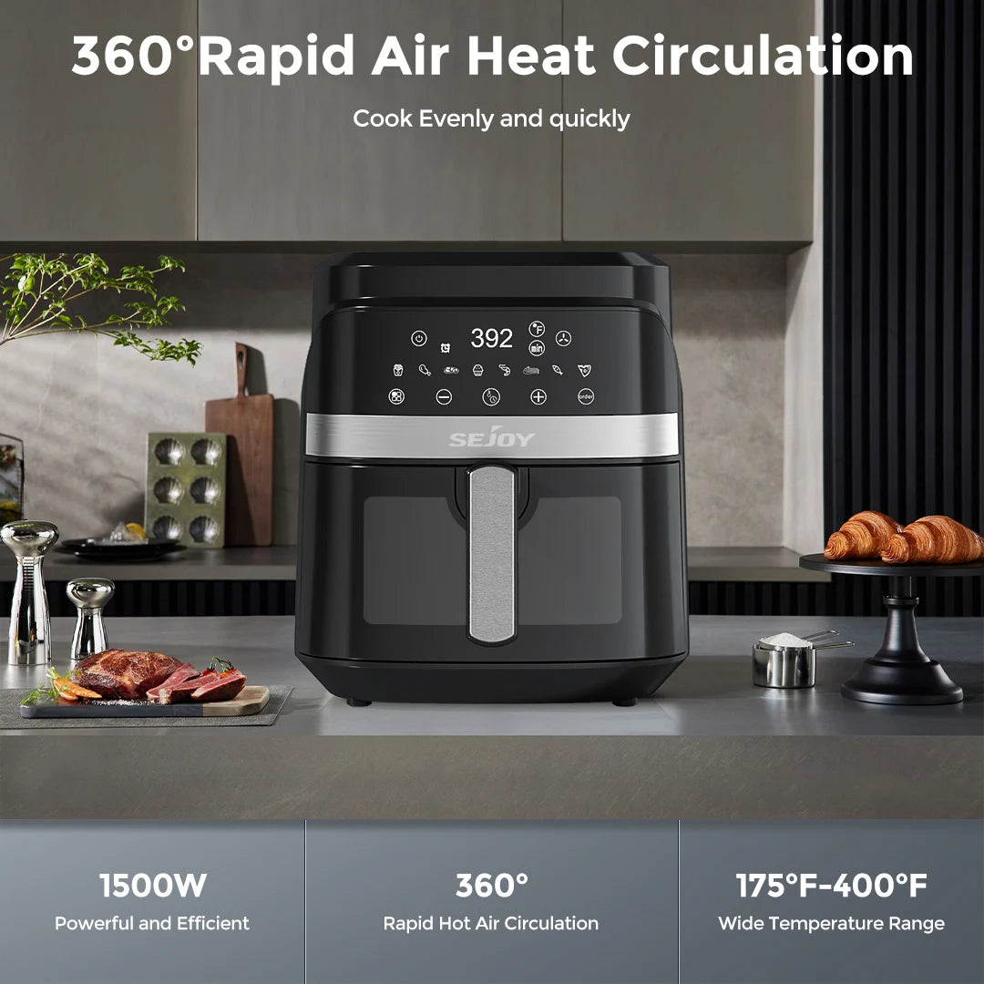 Sejoy Air Fryer Toaster Oven Combo With Digital Display