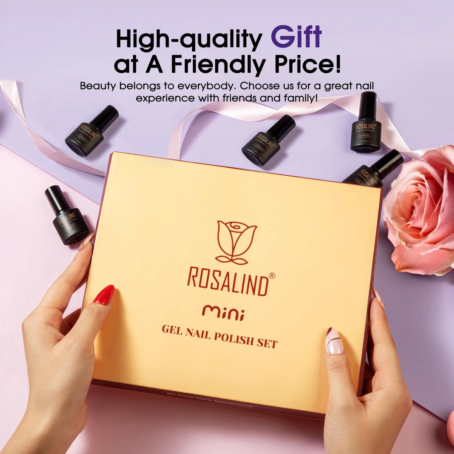 Rosalind Gel Nail Polish With Base And Top Coat 24