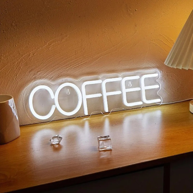 Hign-concerned Coffee Neon LED Sign USB Powered Night Light