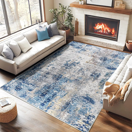 NoahasCN Living Room Modern Abstract Area Rug Anti Slip