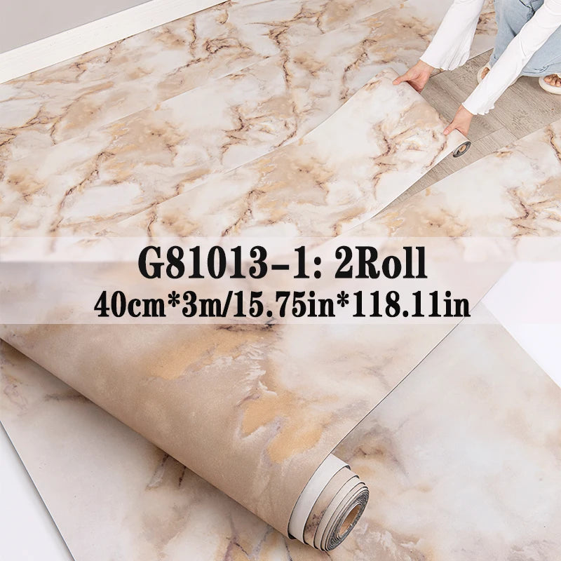 Peel and Stick Floor Tile，2 Roll Vinyl Flooring Roll 15.75"x 118.11"/25.8Sq.Ft Wood Grain Peel Stick Floor Tiles