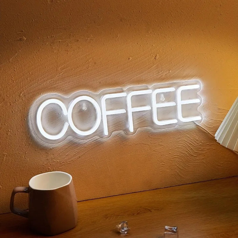Hign-concerned Coffee Neon LED Sign USB Powered Night Light