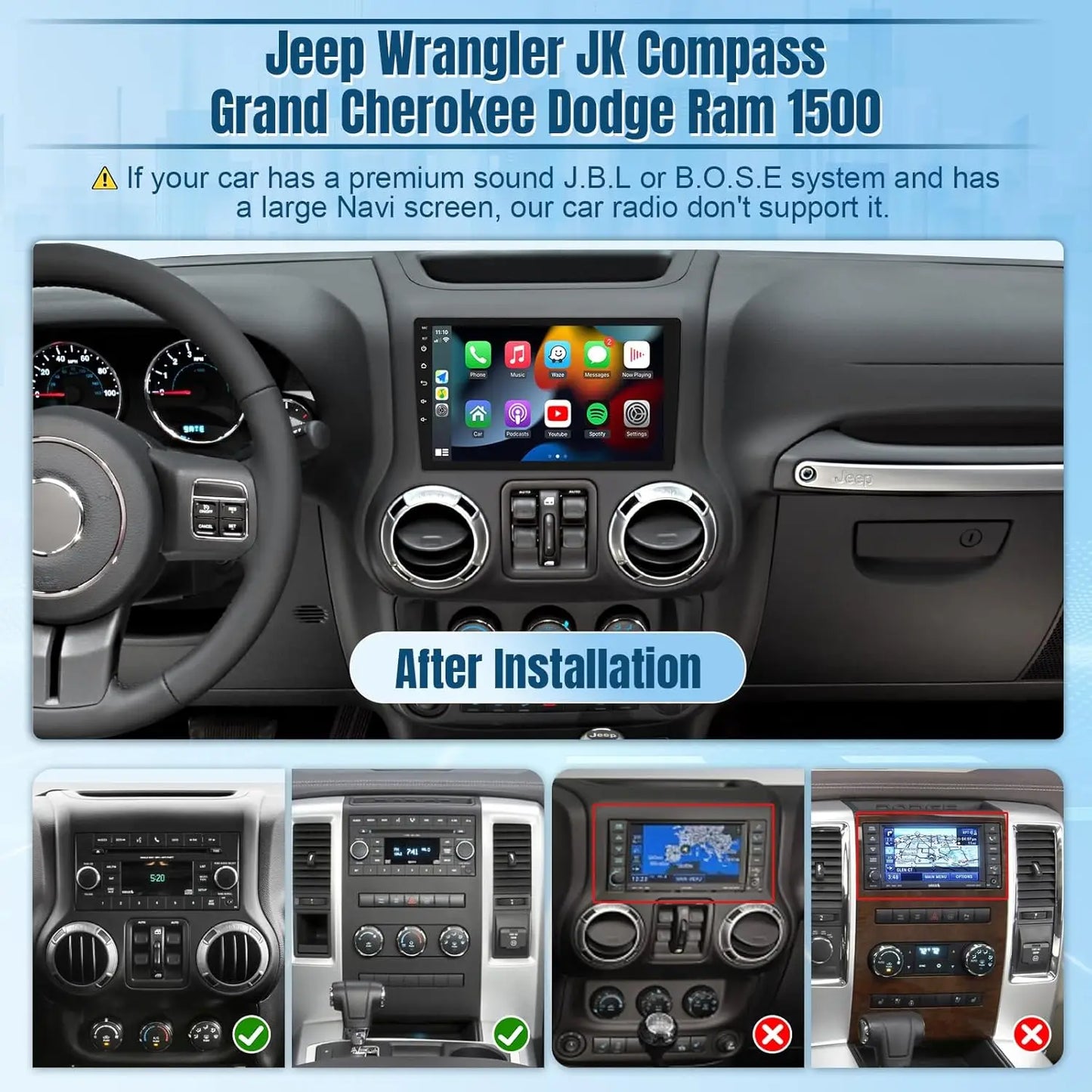 Online Goods Warehouse Wireless Car Radio For Jeep