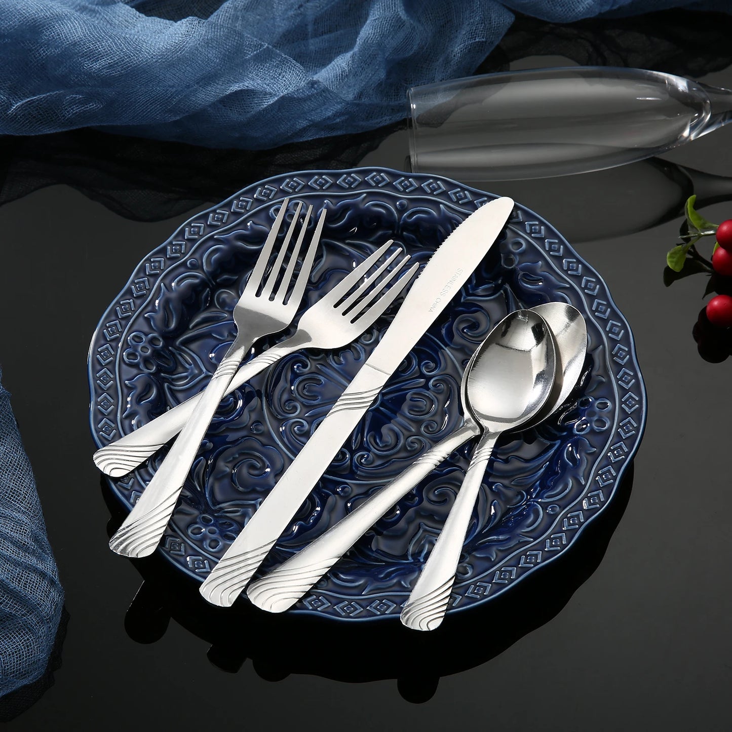 HANSMART Flatware Set Stainless Steel Tableware For Kitchen