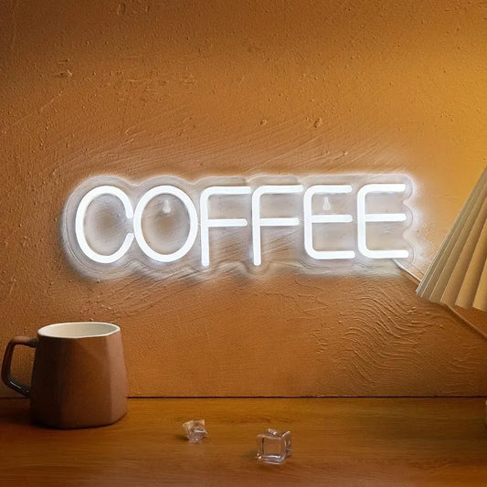 Hign-concerned Coffee Neon LED Sign USB Powered Night Light