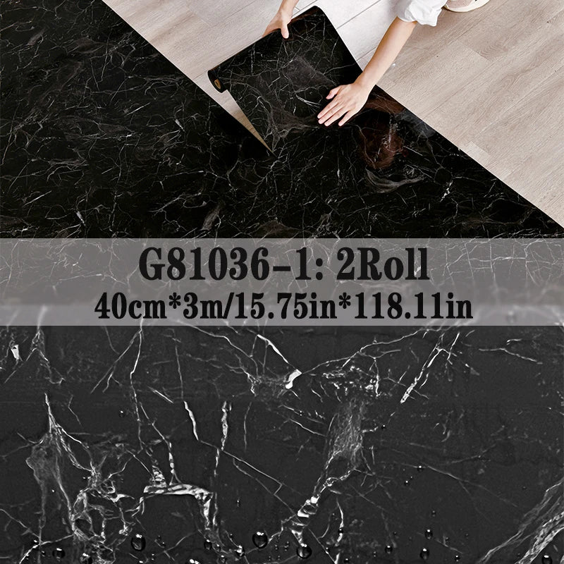 Peel and Stick Floor Tile，2 Roll Vinyl Flooring Roll 15.75"x 118.11"/25.8Sq.Ft Wood Grain Peel Stick Floor Tiles