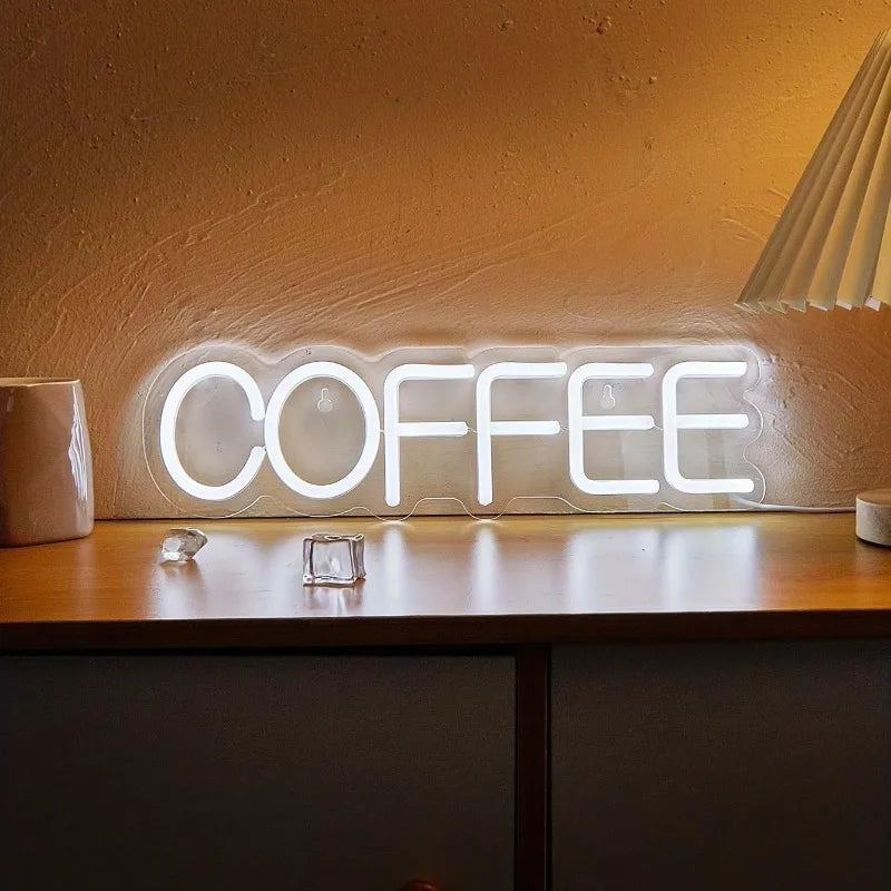 Hign-concerned Coffee Neon LED Sign USB Powered Night Light