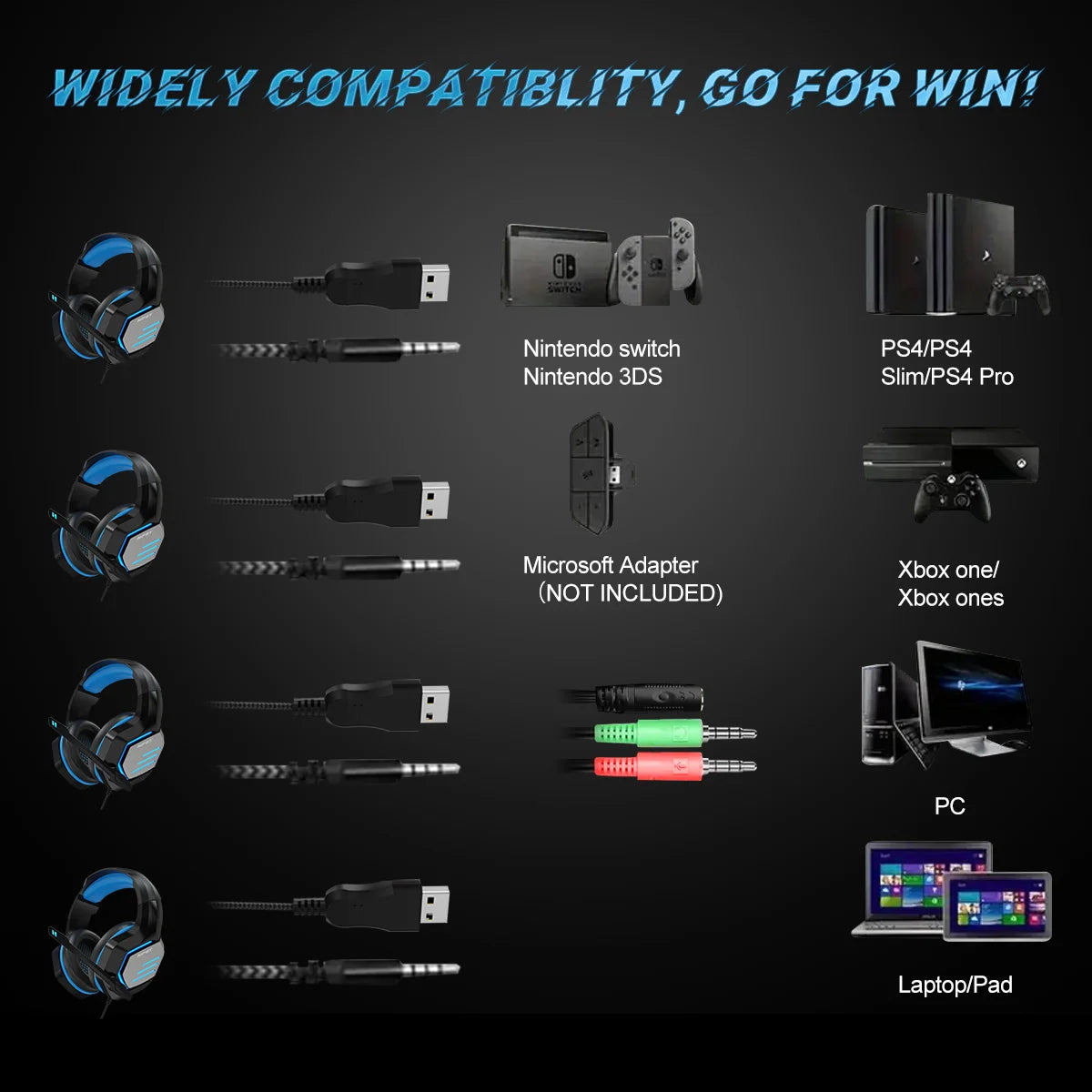 NPET HS10 Wired Gaming Headphones With Microphone Headset