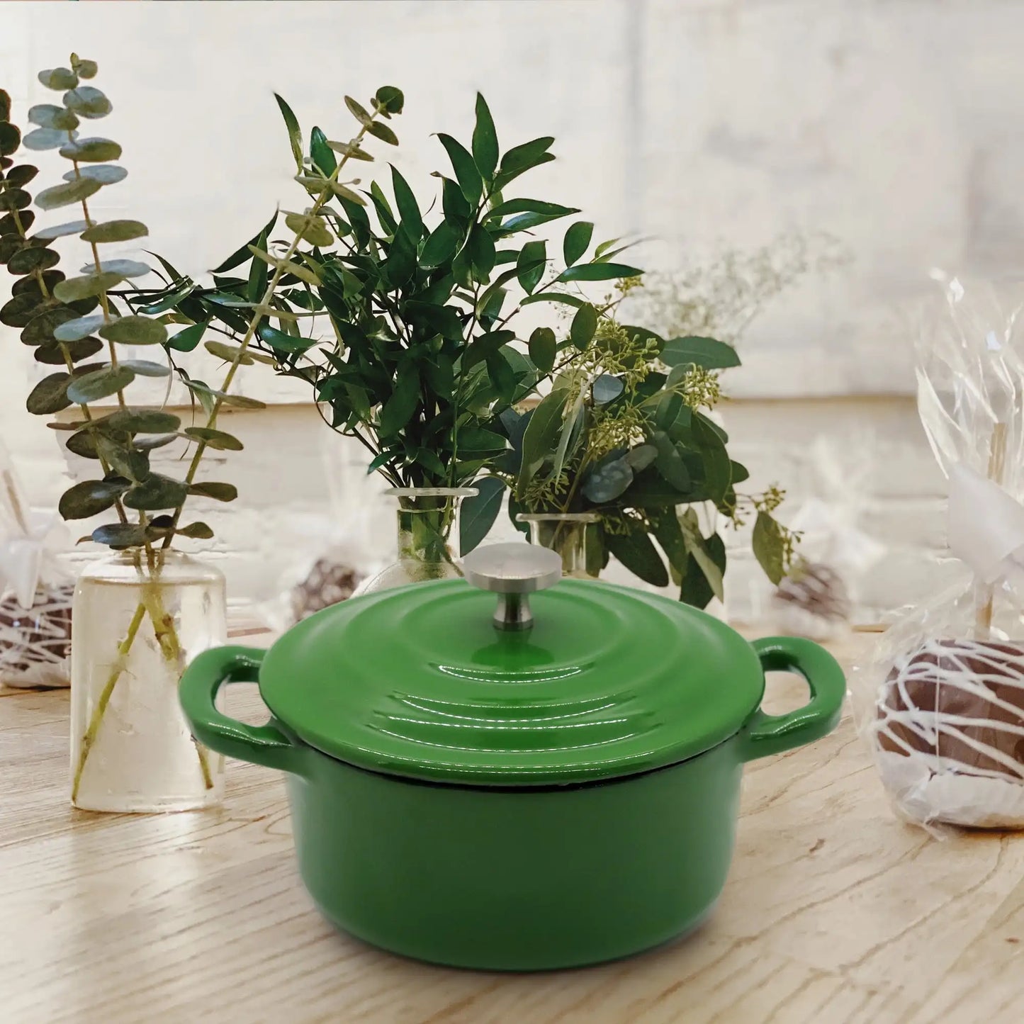 XMSJ Enameled Cast Iron Mini Pot Cocotte With Lid Set