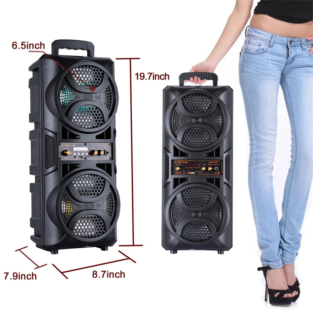 CURUK 3000W Portable Bluetooth Speaker Subwoofer Remote MIC