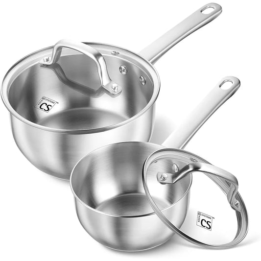 Koch Systeme Cs Stainless Steel Saucepan Set With Lids